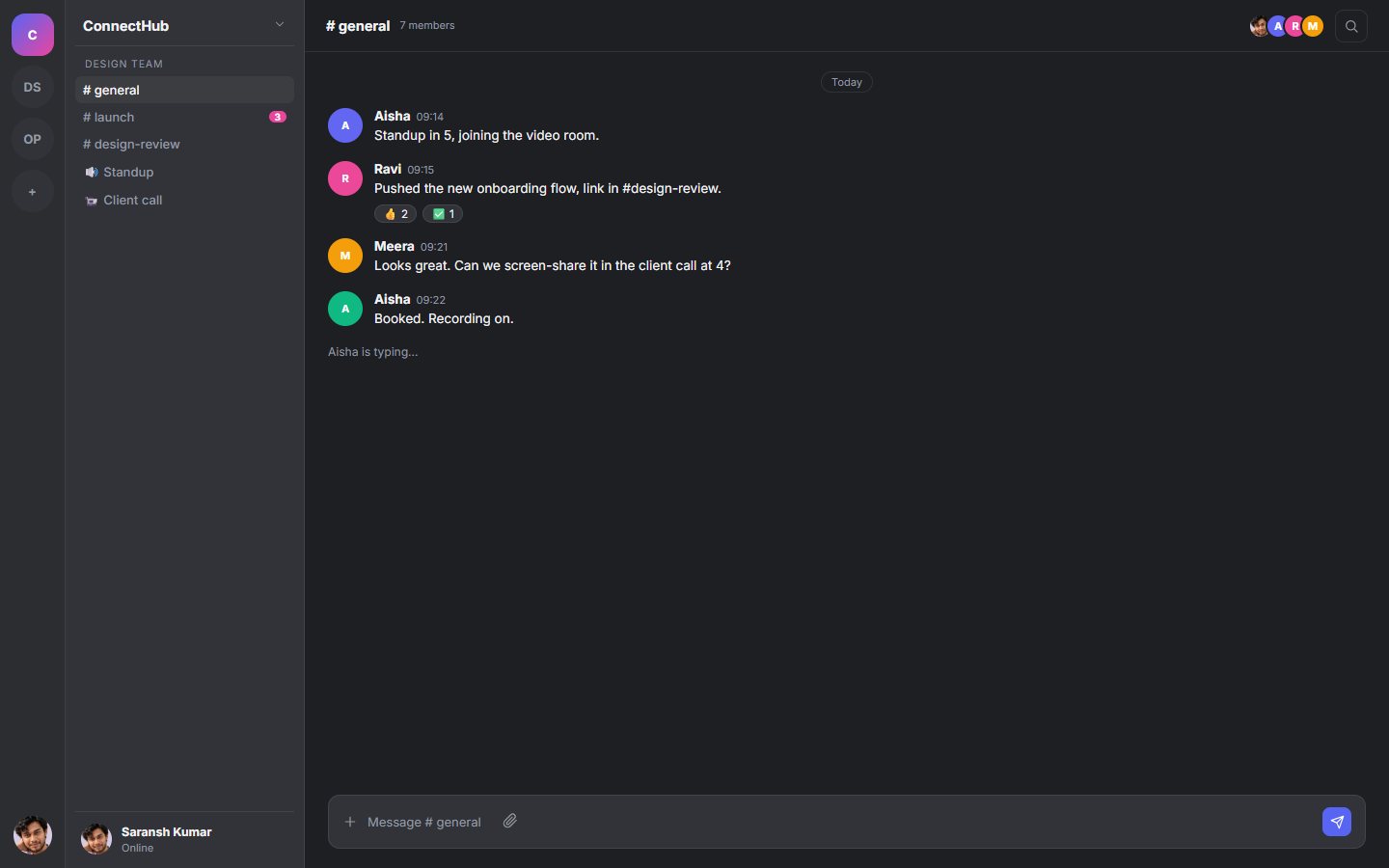 ConnectHub, live