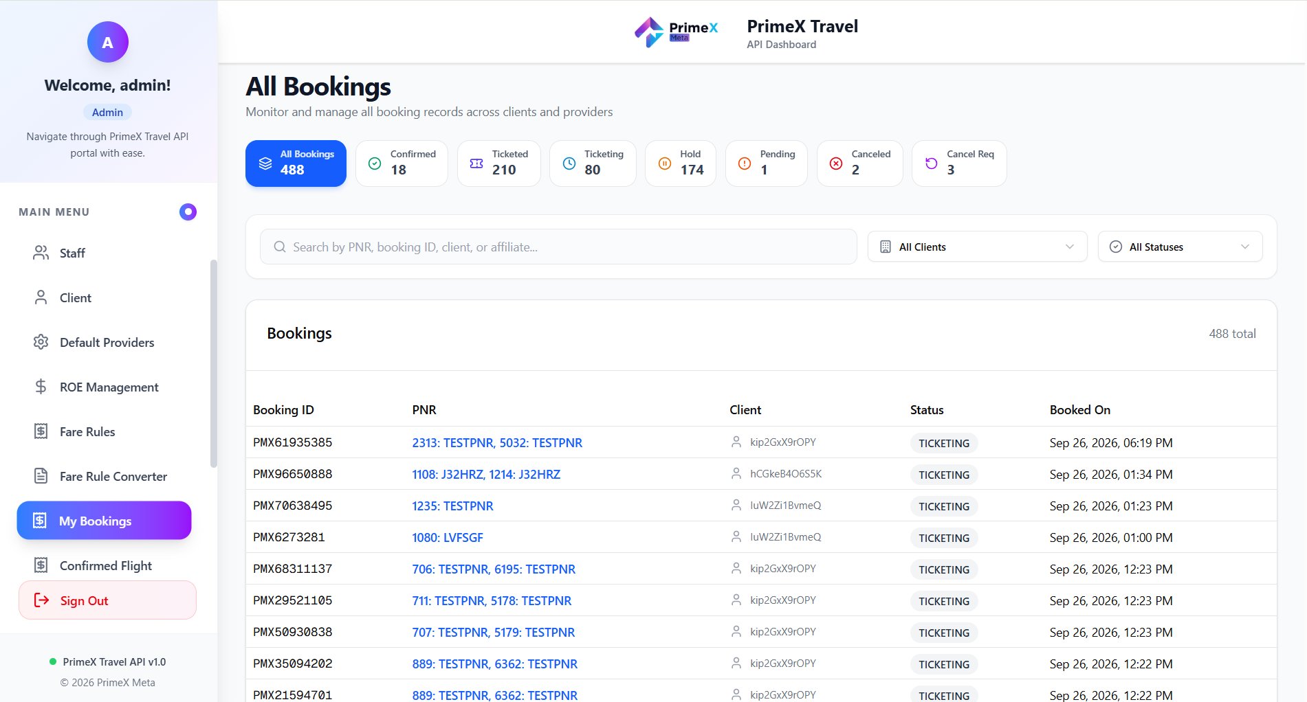 White-label travel booking platform